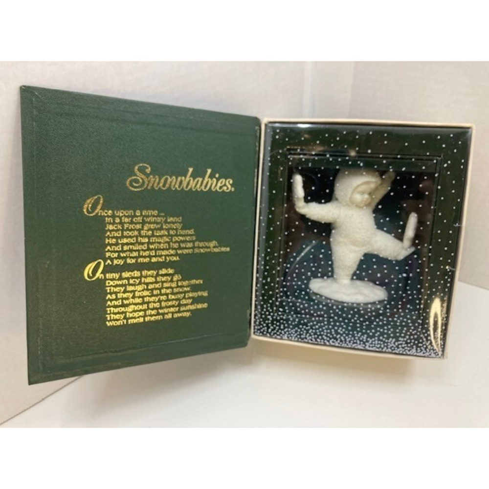 Vtg Department 56 "It's Snowing!" 1996 Snowbabies figurine #68821‎ with Box